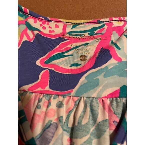 Lilly Pulitzer Floral Jersey Knit Sleeveless Shift Dress Womens XXS - Picture 2 of 3